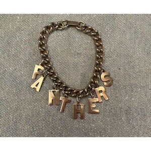 Vintage 50s Charm Bracelet "Panthers" Retro 1950s School Mascot Dangle Cute